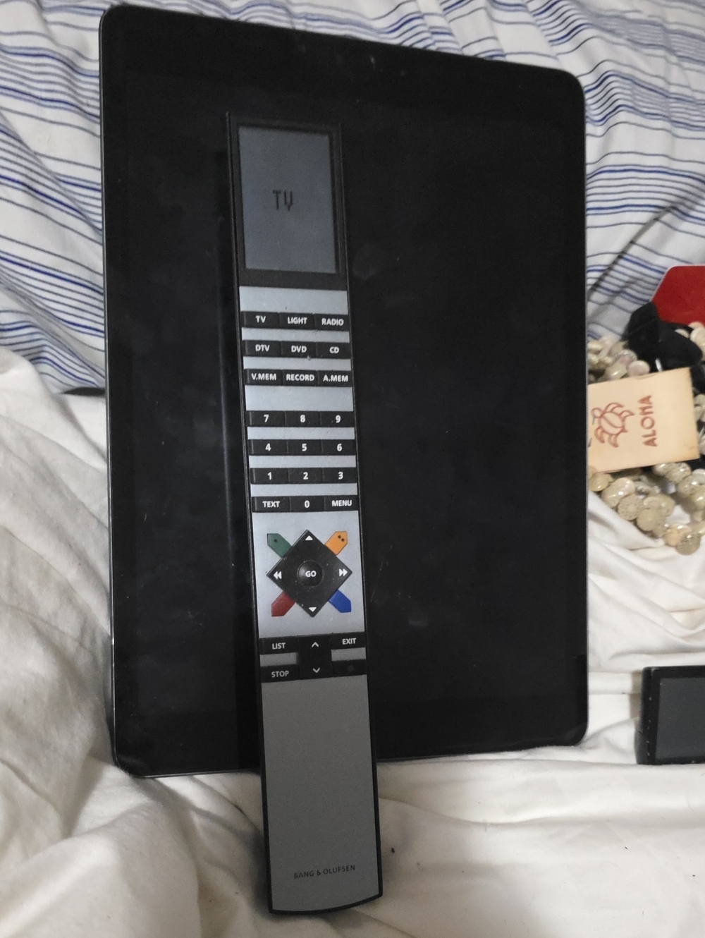 Bang & Olufsen Black and Silver Remote with Colored Directional Pad